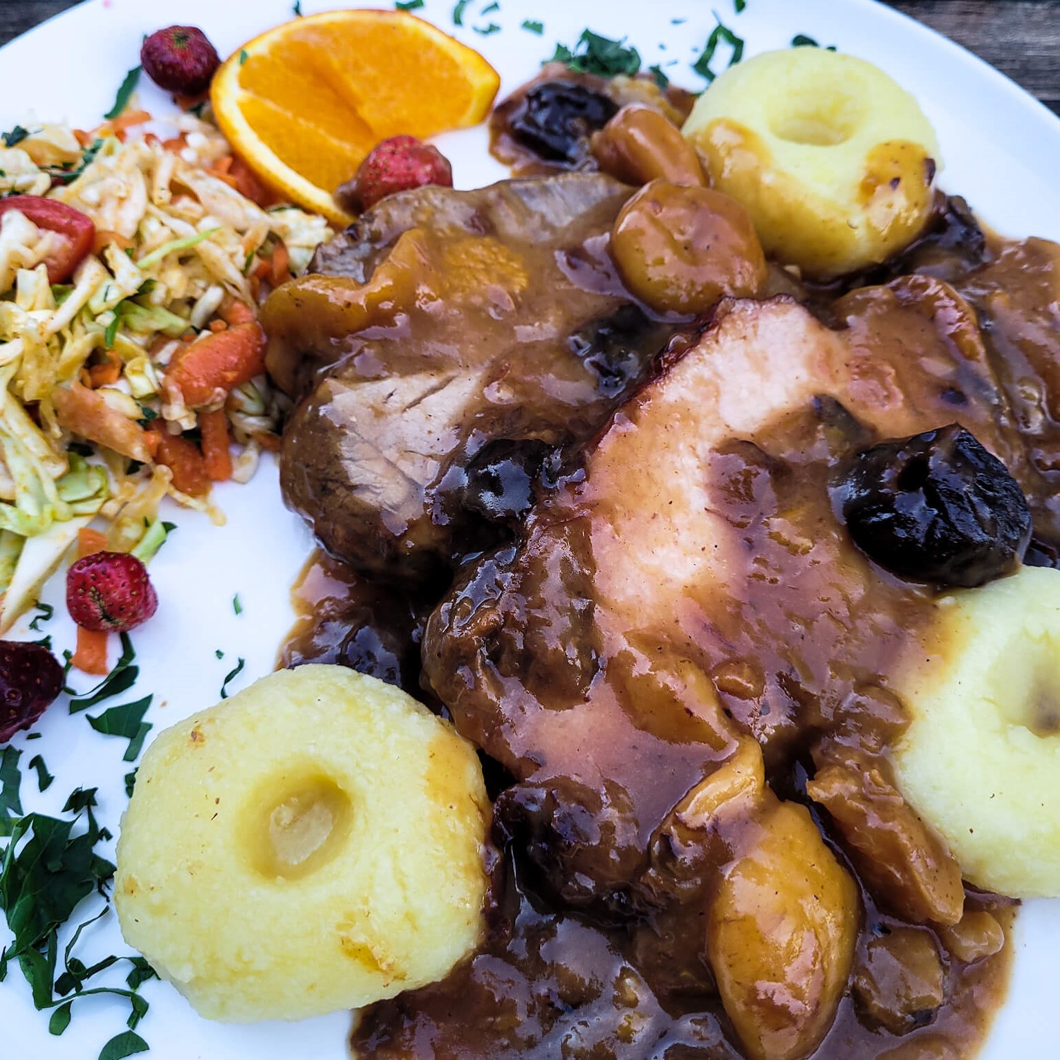 Das Schlesische Himmmelreich ist ein traditionelles Essen in Görlitz